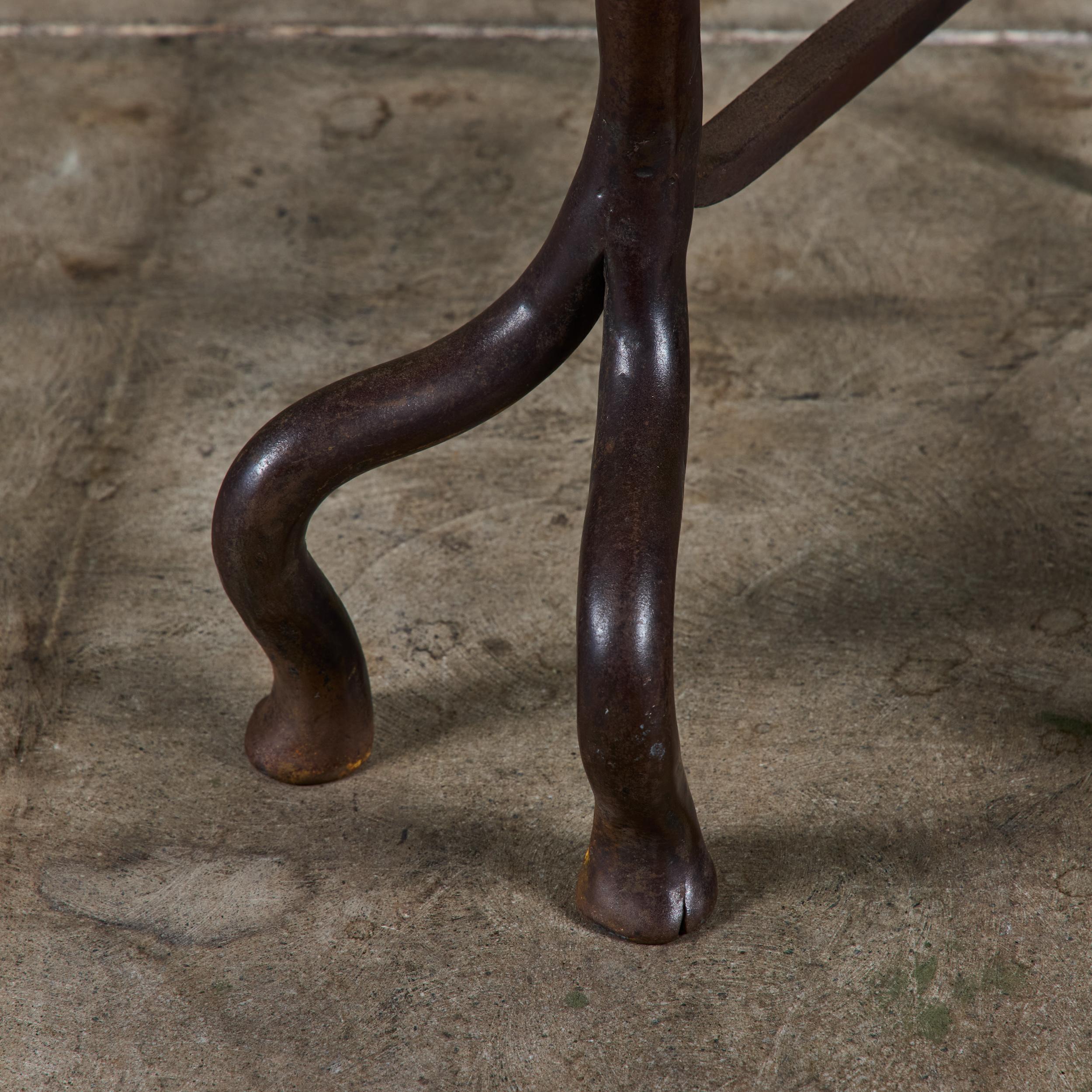 Pair of Wrought Iron Dragon Andirons For Sale 8
