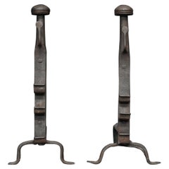 Pair of Wrought Iron Firedogs