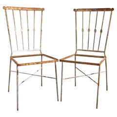 Pair of Wrought Iron Garden Chairs