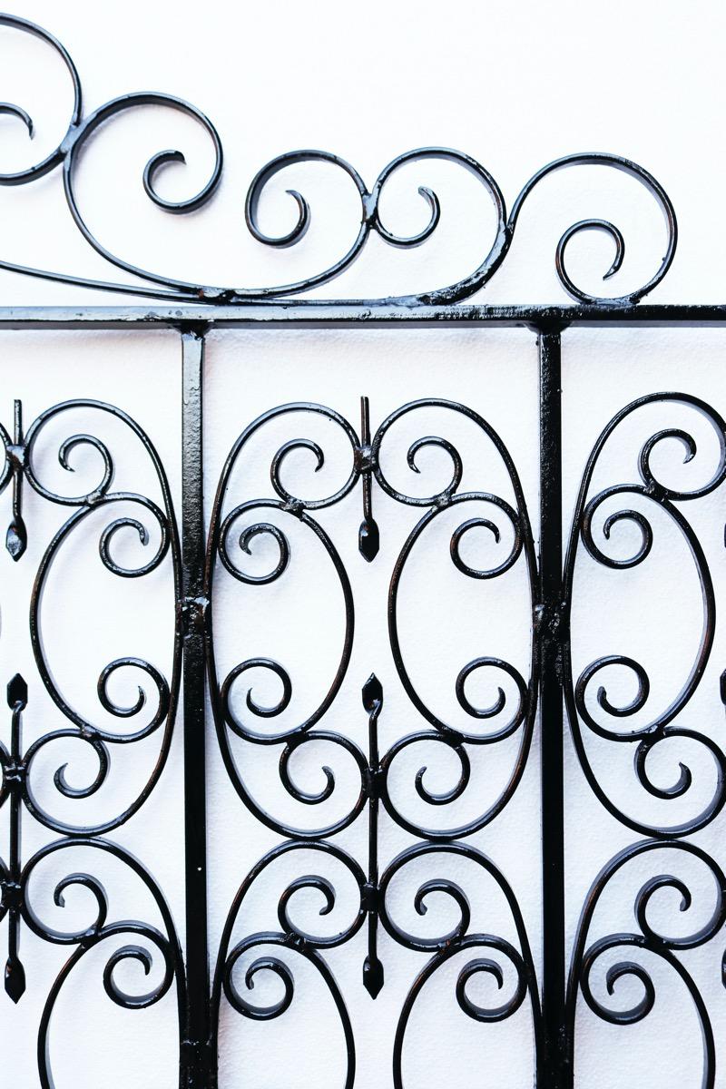 Pair of Wrought Iron Garden Gates with Posts 1