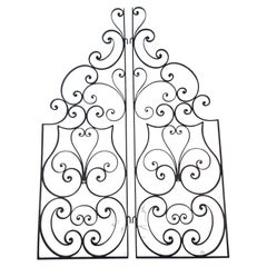 Pair Of Wrought Iron Gate black