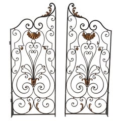 Pair of Wrought Iron Gates, 20th Century