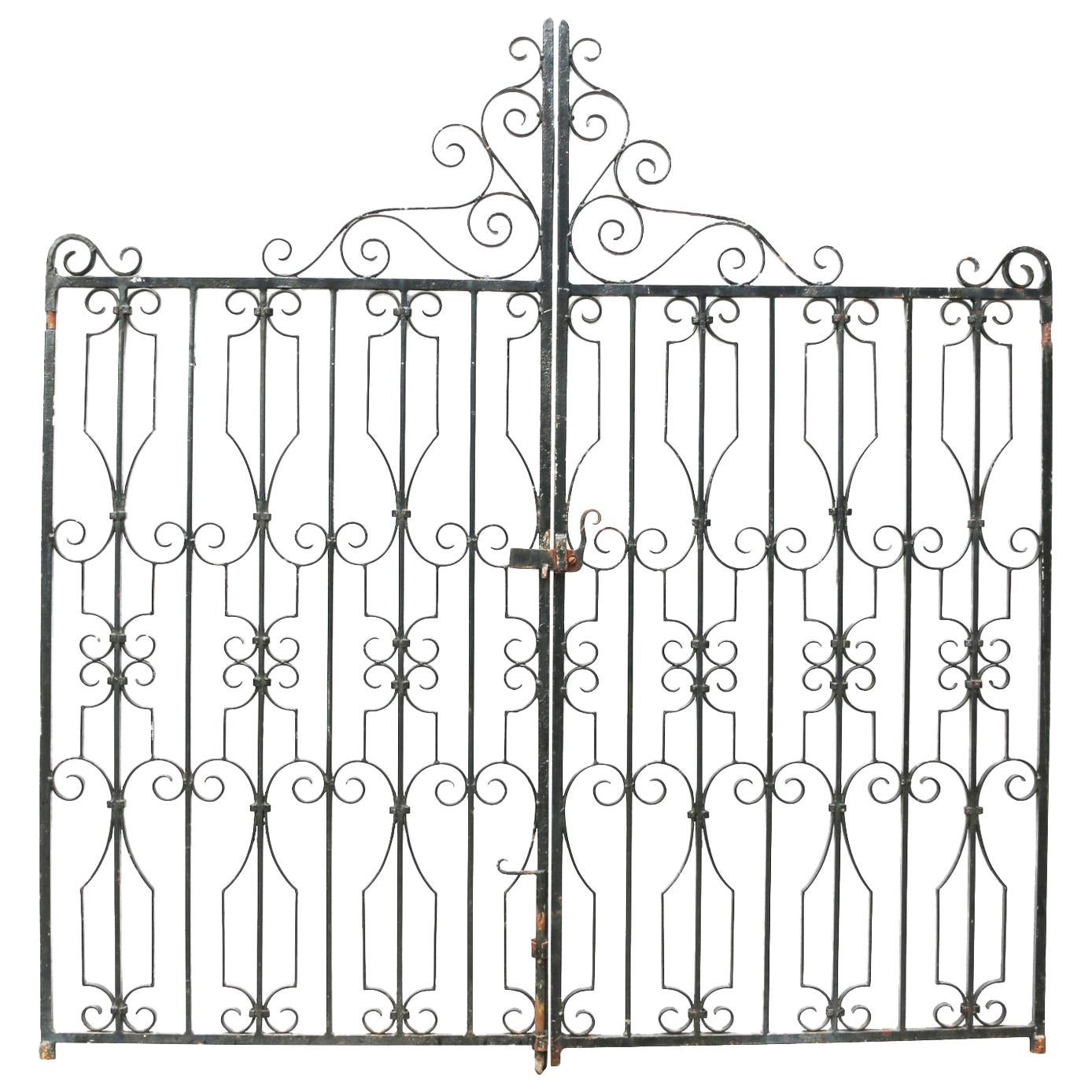 Pair of Victorian Wrought Iron Garden Gates at 1stdibs