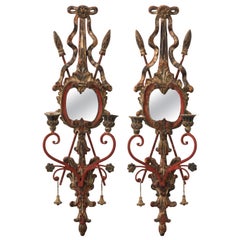 Pair of Wrought Iron Italian Sconces