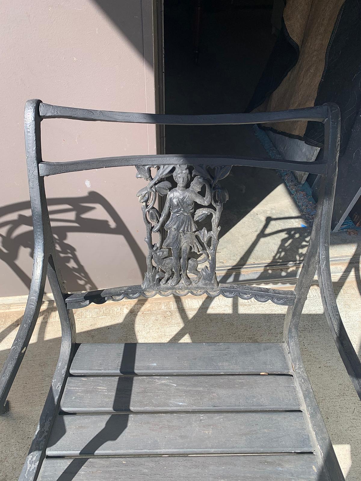 American Pair of Wrought Iron Neoclassical 