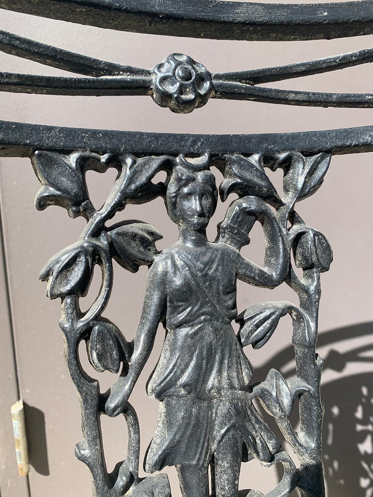Pair of Wrought Iron Neoclassical 
