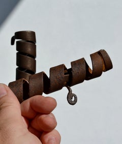 Pair of Wrought Iron "Rat de Cave" Candleholders – Normandy, 19th Century