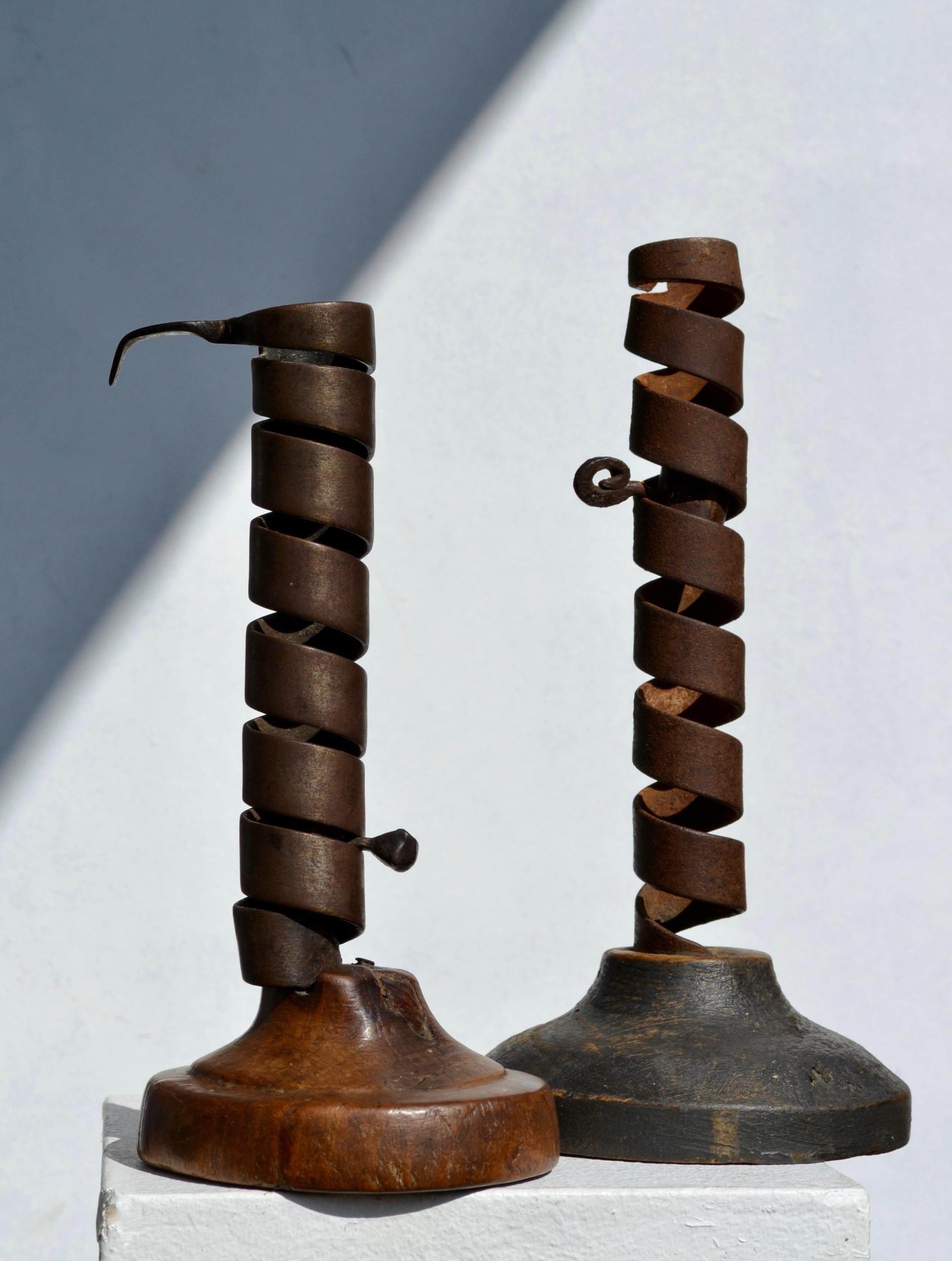French Pair of Wrought Iron 