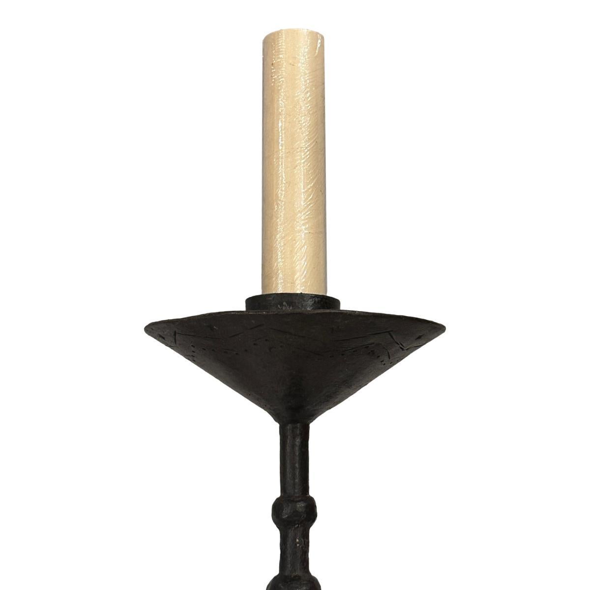 Pair of circa 1920's Italian wrought iron single-light sconces.

Measurements:
Height: 15