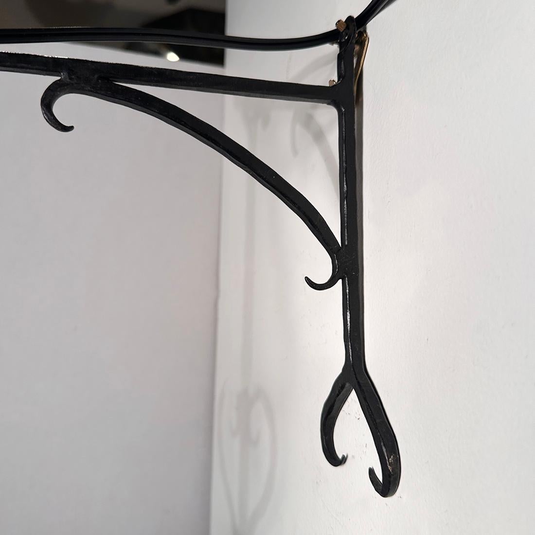Italian Pair of Wrought Iron Sconces For Sale