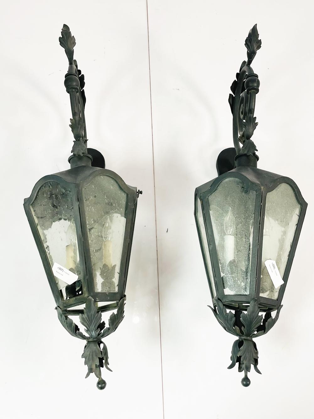 Mission Pair of Wrought Iron Sconces from the Sylvester Stallone Beverly Park Home For Sale