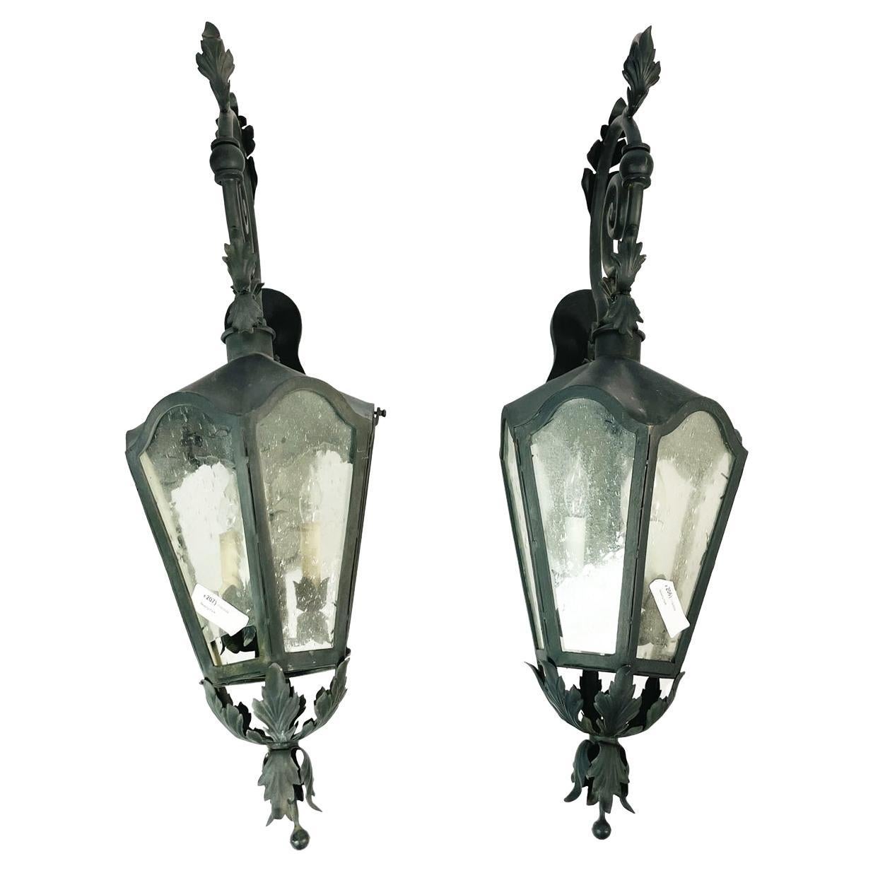 Pair of Wrought Iron Sconces from the Sylvester Stallone Beverly Park Home For Sale