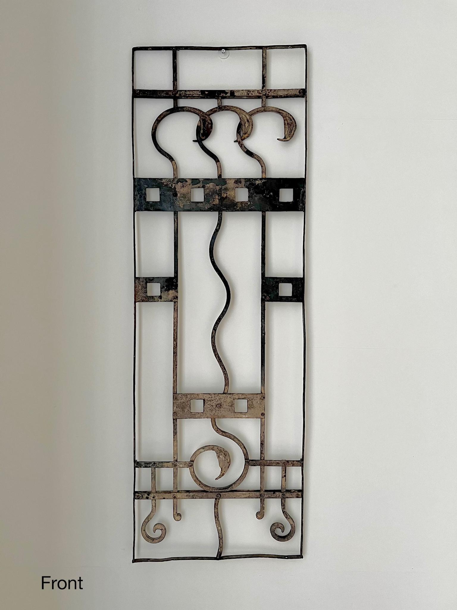 Paar schmiedeeiserne Paravents, frühes 20. Jahrhundert, europäisch (Art nouveau) im Angebot