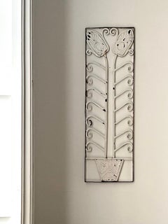 Pair of Wrought Iron Screens with Floral Patterns, early 20th Century, European