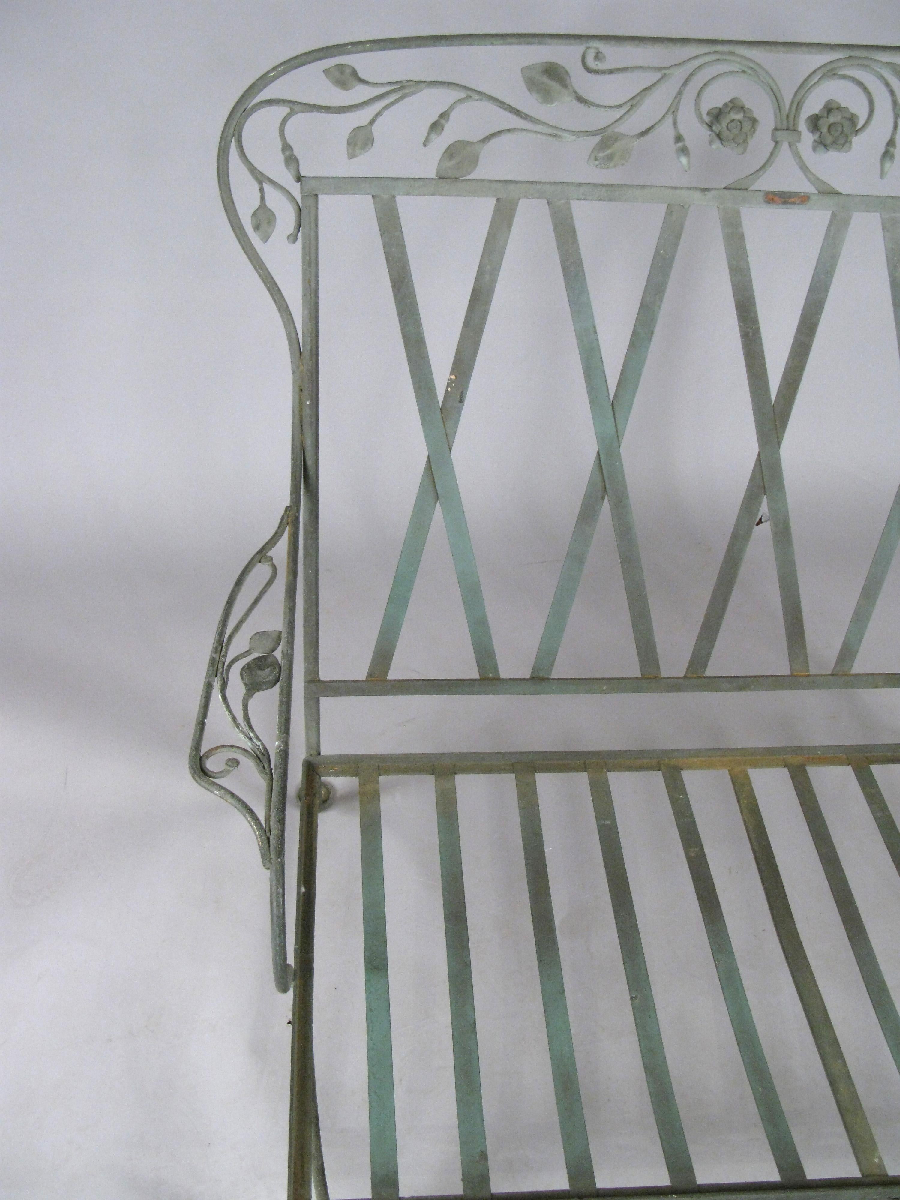 Mid-20th Century Pair of Wrought Iron Settees by Salterini, circa 1950