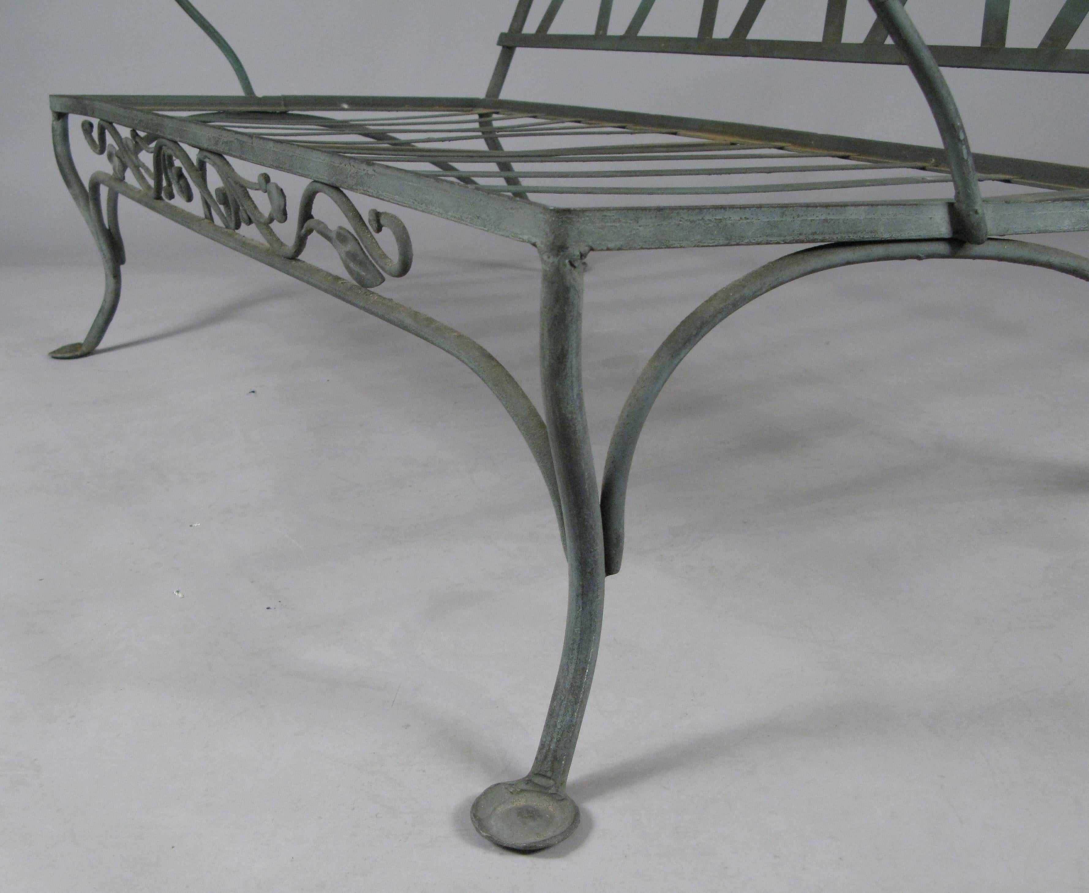 Pair of Wrought Iron Settees by Salterini, circa 1950 4