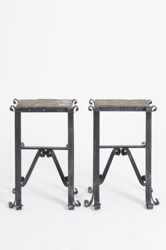 Pair of Wrought Iron Side Tables - Console Tables