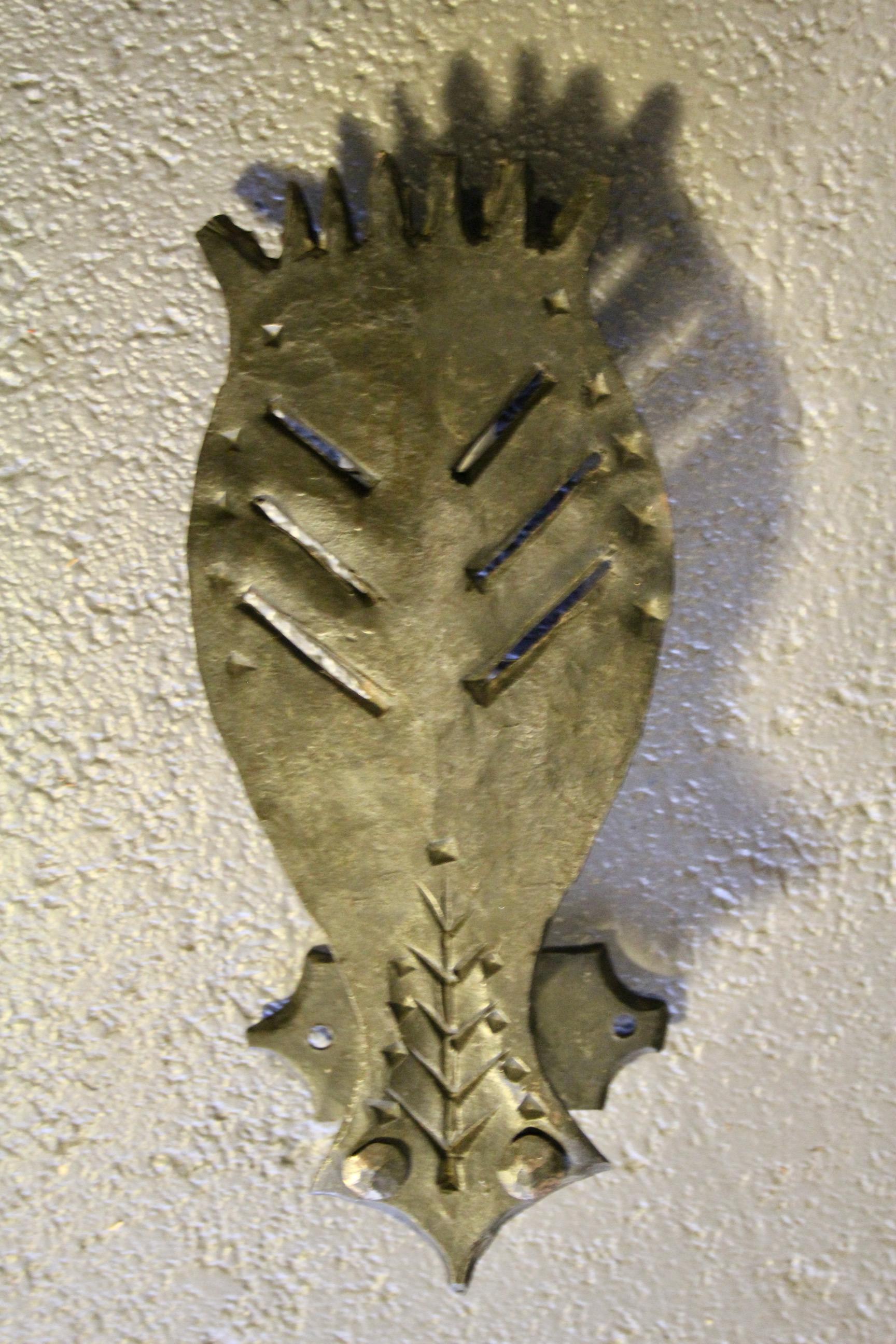 Wrought Iron pair of wrought iron wall sconce For Sale