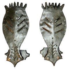pair of wrought iron wall sconce