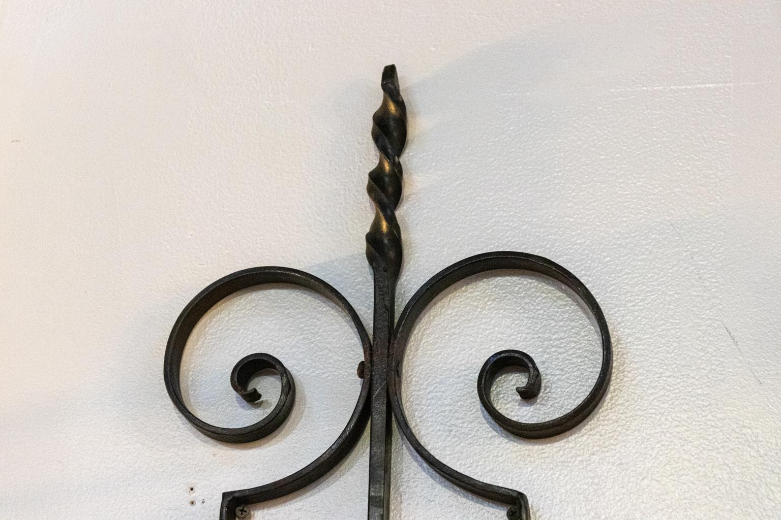 Pair of Wrought Iron Wall Sconces 2