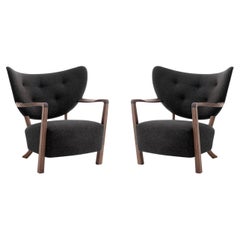 Pair of Wulff ATD2 Lounge Chairs, Kvadrat - Hallingdal 65/ 0376 
Walnut for &T