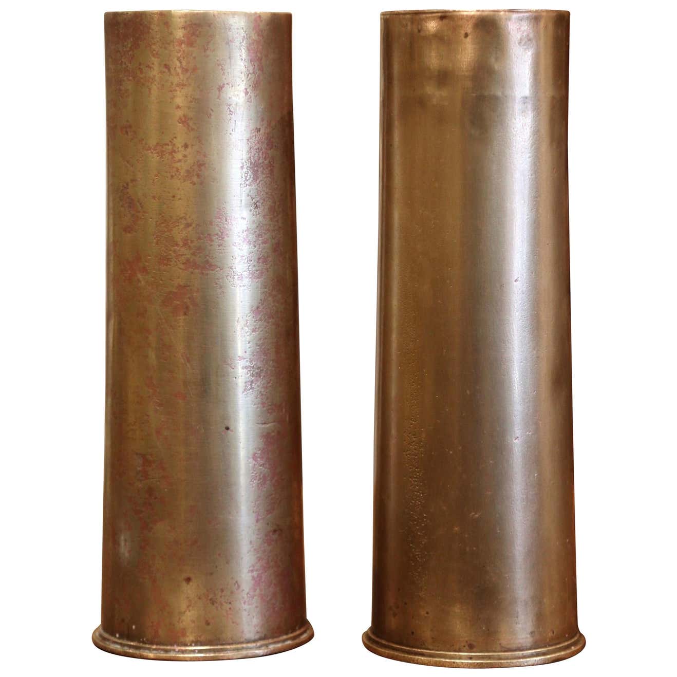 Pair of WW1 British Brass Artillery Shells Dated 1915 at 1stDibs | ww1 ...