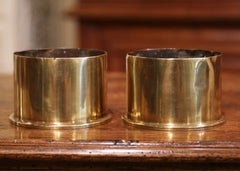 Pair of WW1 British Brass Artillery Shells Dated 1917