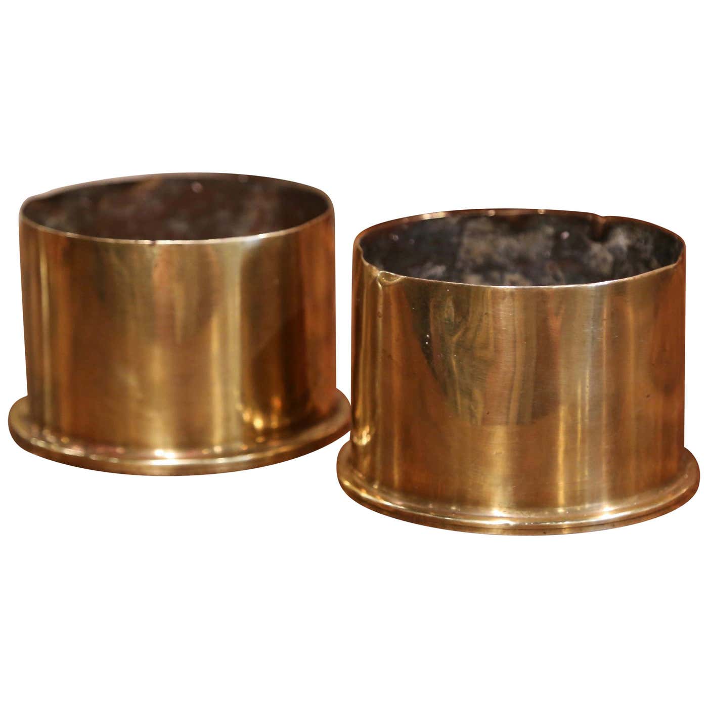 Pair of WW1 British Brass Artillery Shells Dated 1917 For Sale at ...
