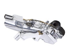 Pair of ww2 polished steel German rangefinder flak binoculars