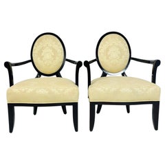 Coppia di poltrone "X" di Barbara Barry per Baker Furniture, USA 21° secolo