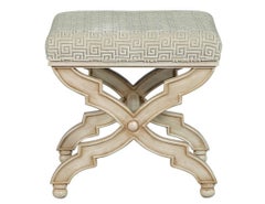 Pair of X Base French Country Style Stool Benches