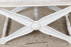 Pair of X-Base Painted Benches