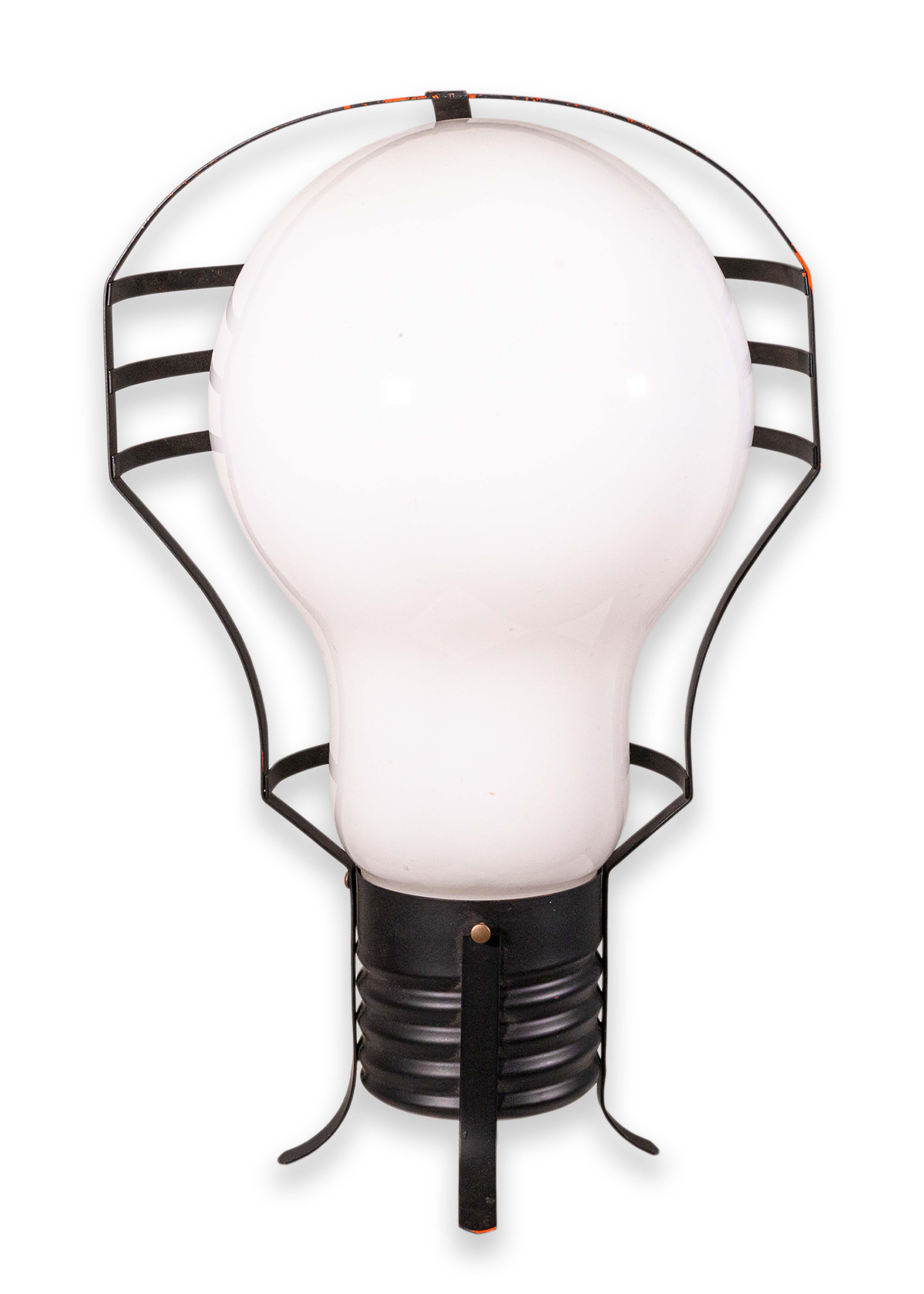 Paar X Base Post Modern Pop Art Light Bulb Tischlampen im Angebot 5
