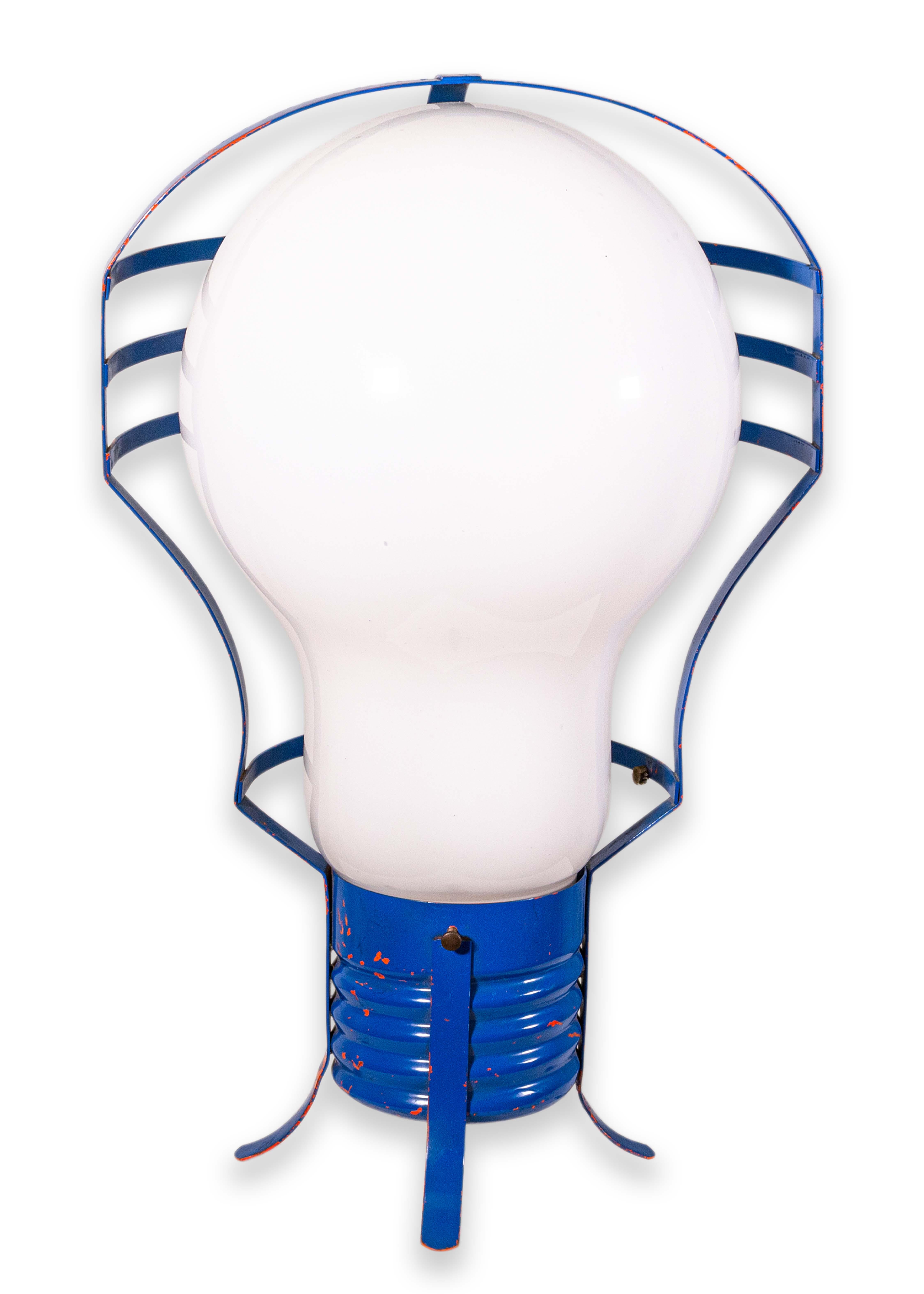 Paar X Base Post Modern Pop Art Light Bulb Tischlampen im Angebot 6