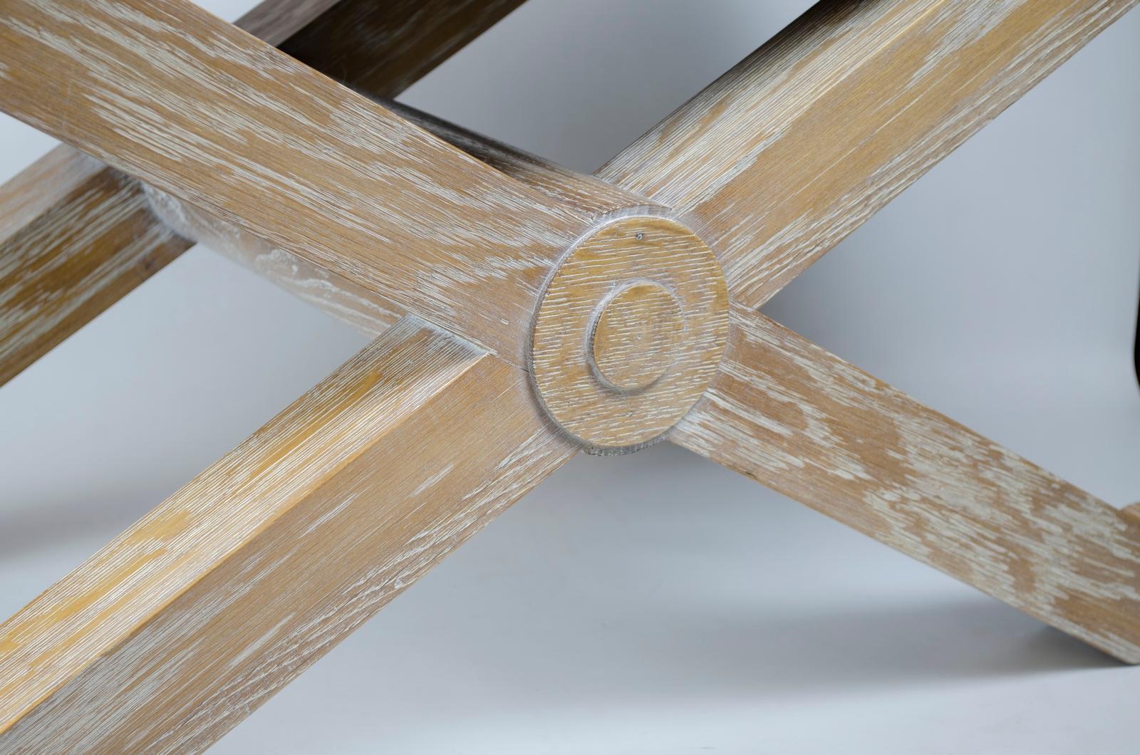 Art Deco Pair of “X” stools designed by Paul Dupré-Lafon For Sale