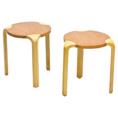 Vintage Pair of “X600″ Stools by Alvar Aalto