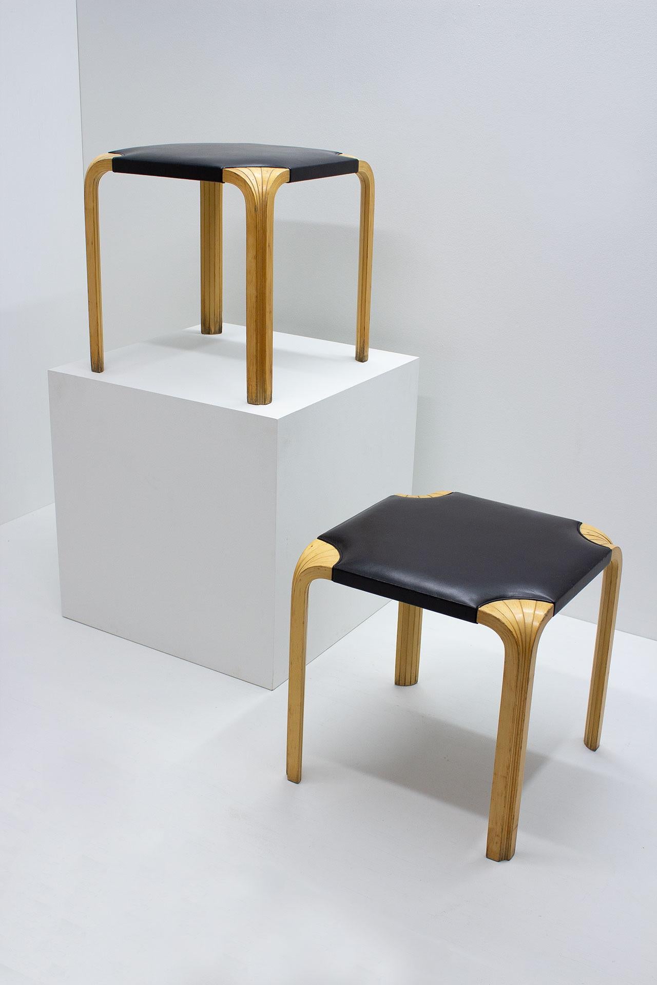Elegant and classic of design, pair of stools model 