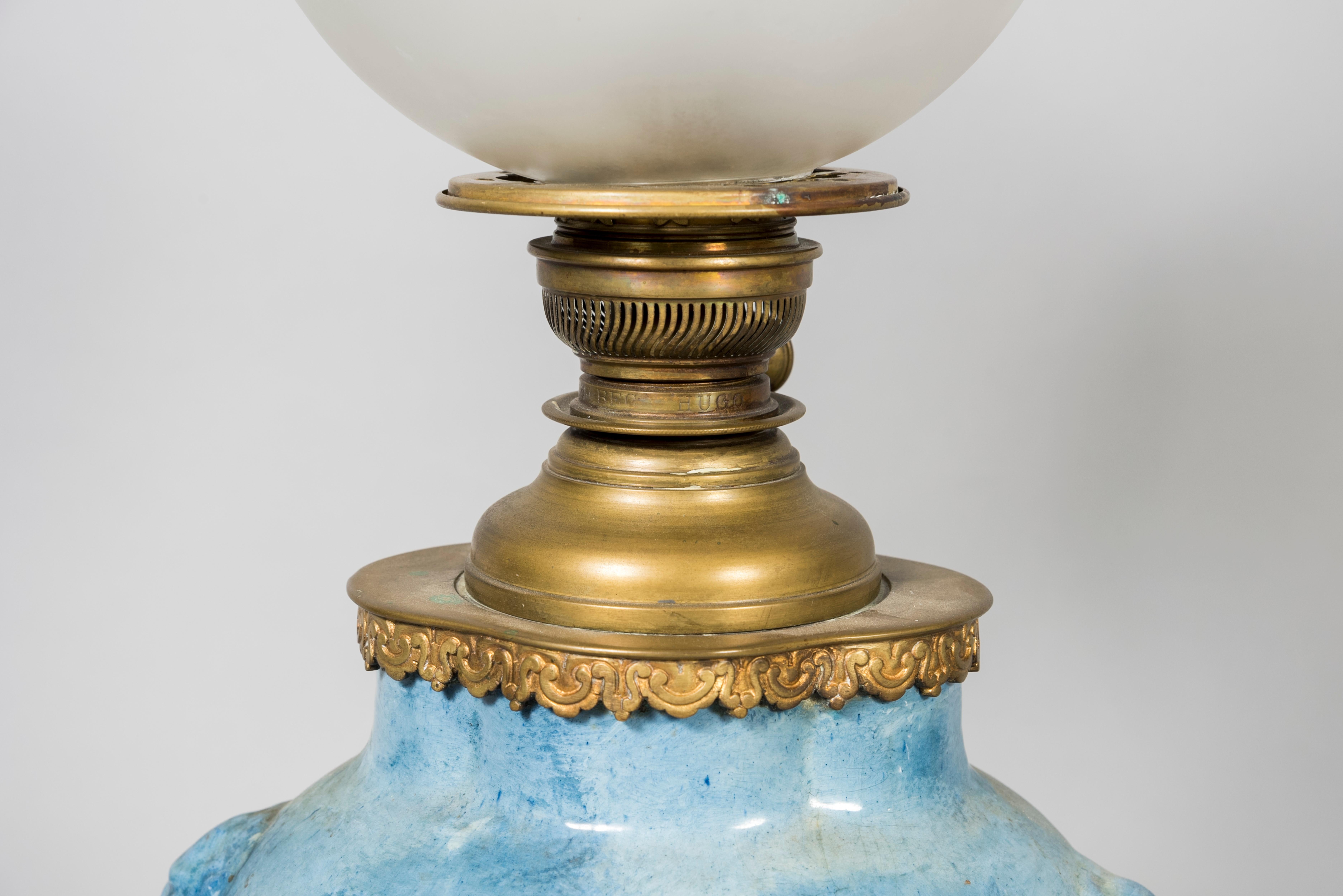 Paar keramische Lampen aus dem XIX. Jahrhundert von Haviland im Zustand „Gut“ im Angebot in Bois-Colombes, FR