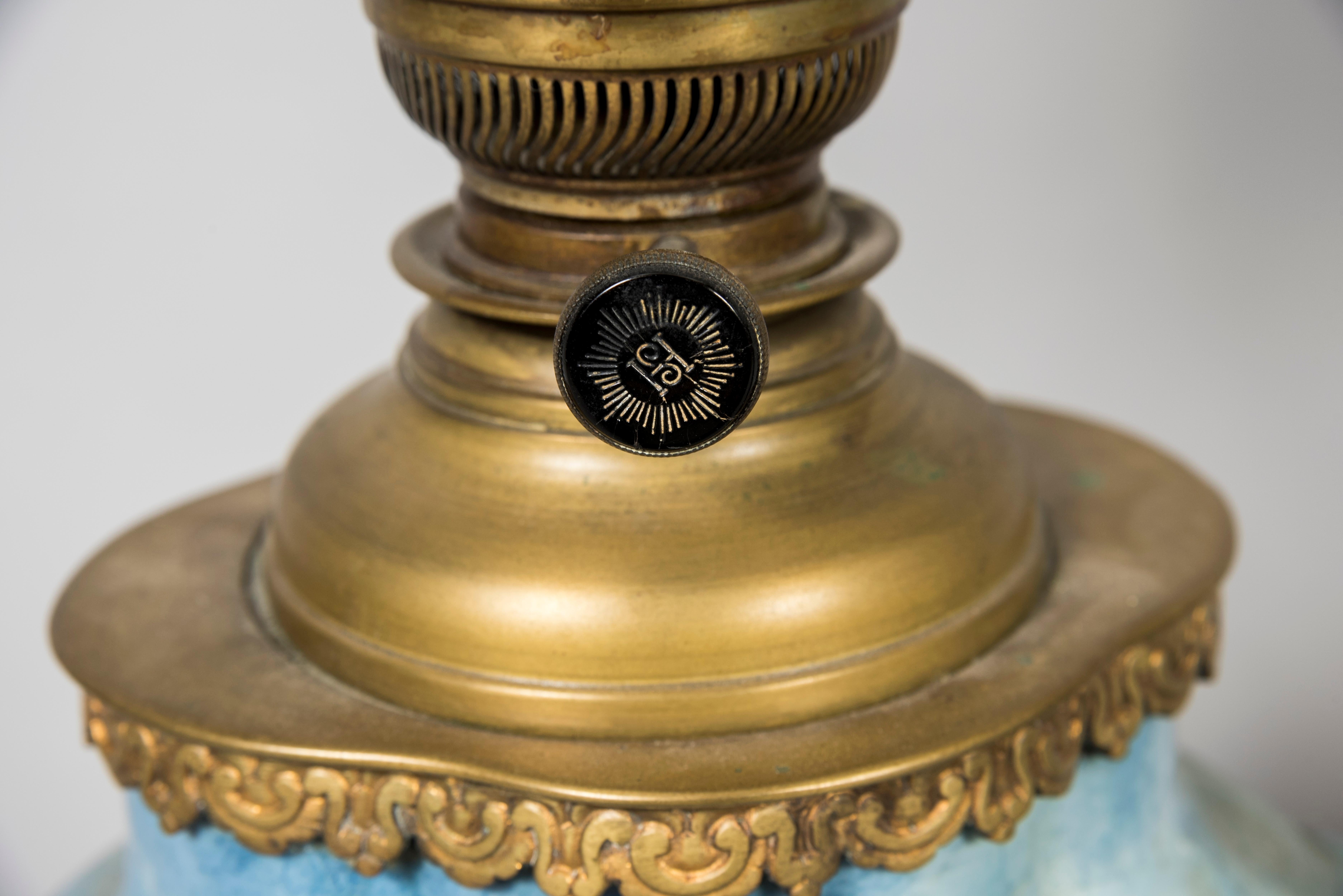 Paar keramische Lampen aus dem XIX. Jahrhundert von Haviland im Angebot 1