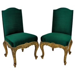 Pair of 19th Century Spanish Giltwood Chairs