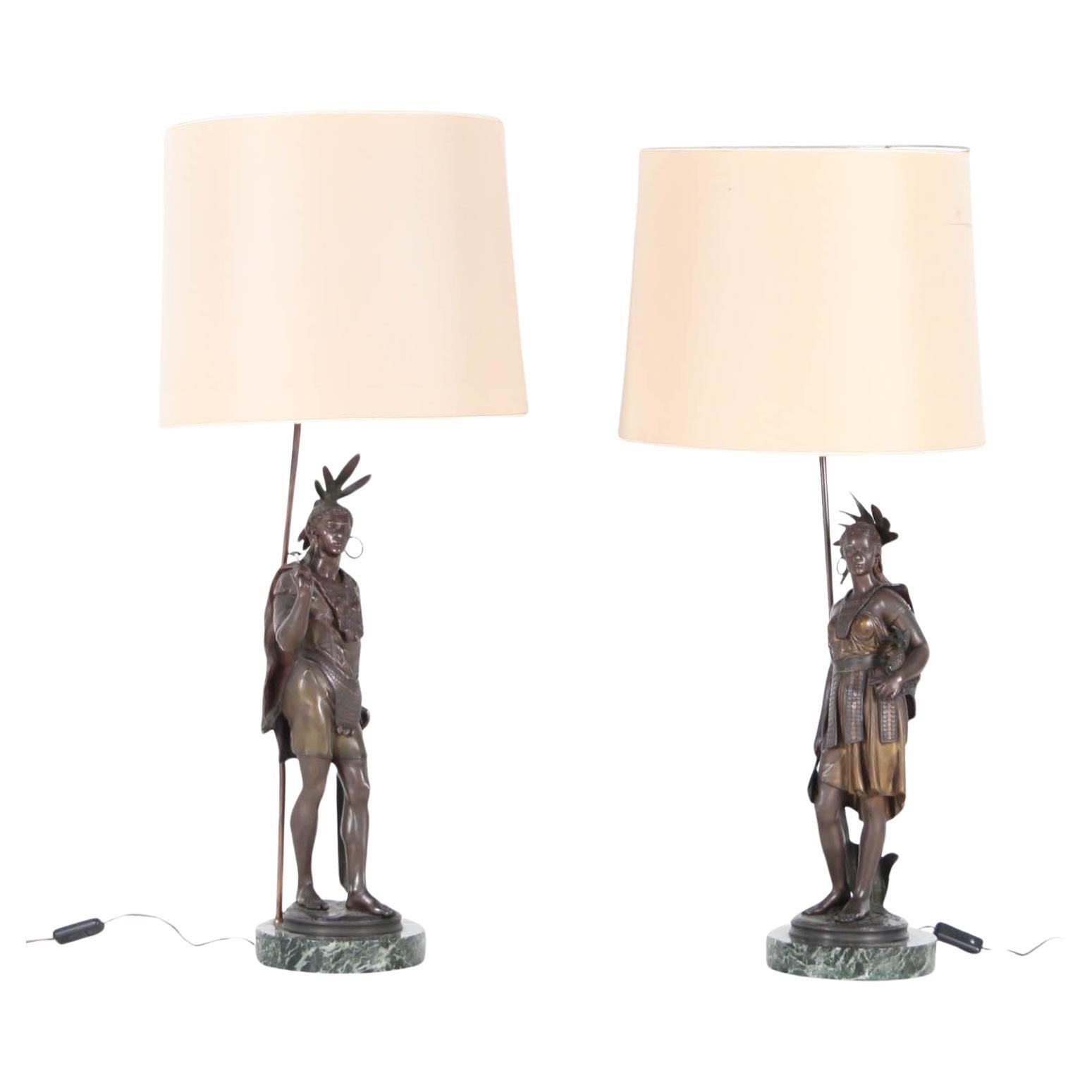 Pair of XIXth century lamps For Sale