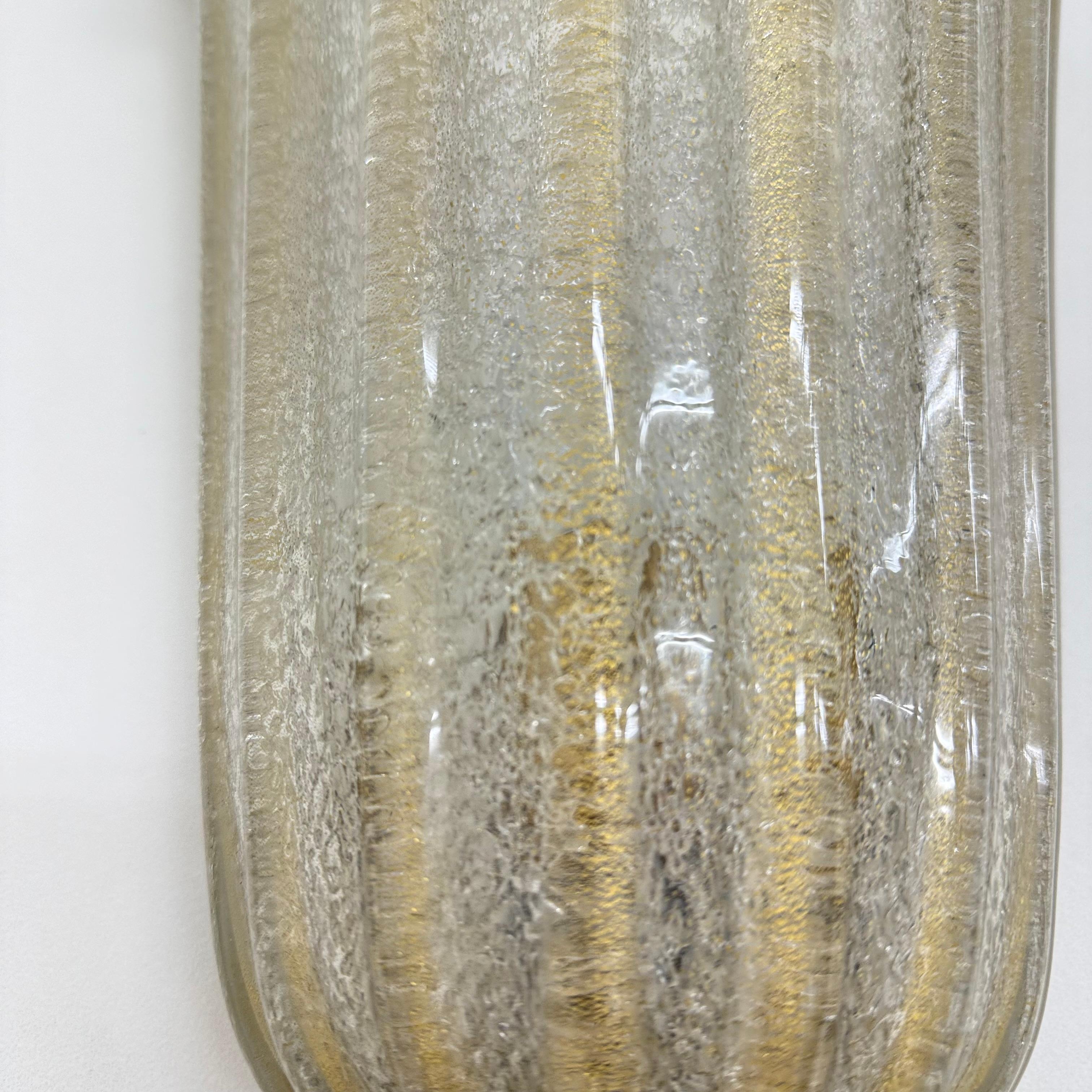 Coppia di lampade da parete XL Barovier&Toso applique in vetro di Murano, anni '70 in vendita 4