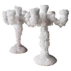 Pareja de candelabros XL de cristal sobredorado, Mark Sturkenboom