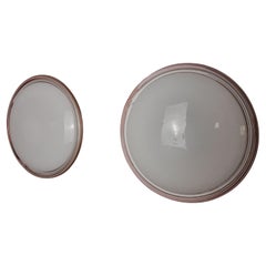 Pair of XL Murano glass "Ronda" wall lights by Leucos, Italy, 1970