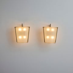 Pair of XL Wall Lights by Pietro Chiesa for Luigi Fontana, Milano