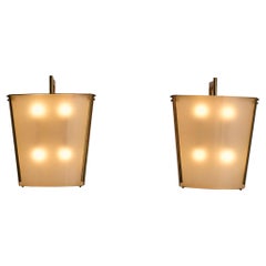 Pair of XL Wall Lights by Pietro Chiesa for Luigi Fontana, Milano
