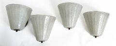 Pair Of XX Century Italian Art Deco Pulegoso Wall Lights, UL Certified