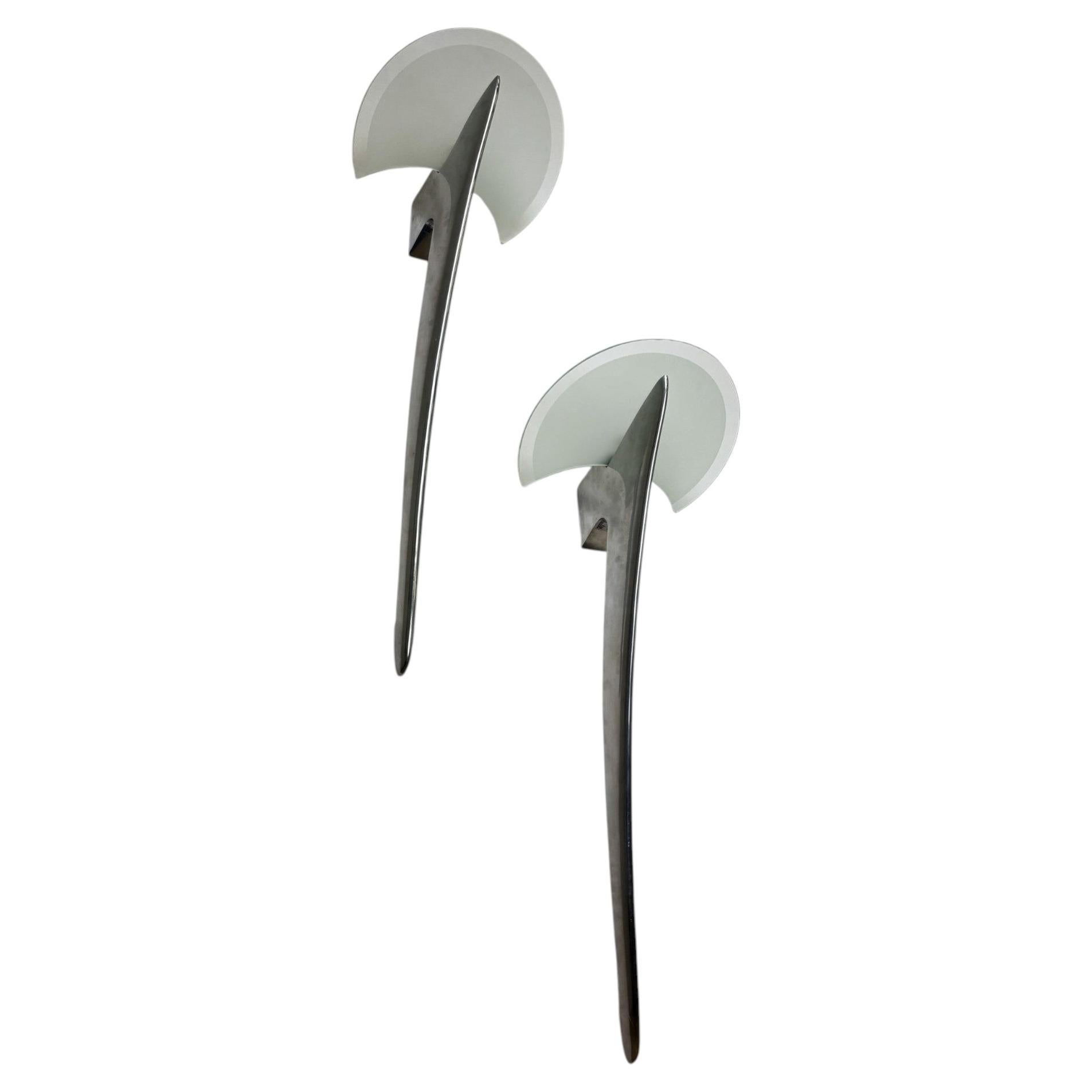 Pair of XXL "Alien" Wall Sconces by Taller Uno, Spain, 1970s