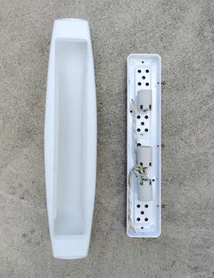 Pair of XXL Space Age Sconces done in Opaline Glass, West Germany 1970s