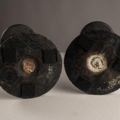 Paire de  Chandeliers Art Déco XXL en fer forgé, vers 1940